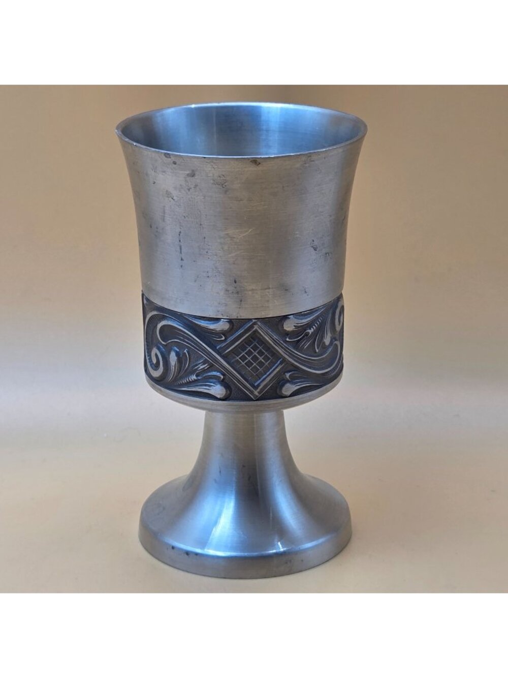 Selandia Norway Pewter Cordial Goblet Rosemal Acanthus Scandinavian Vintage